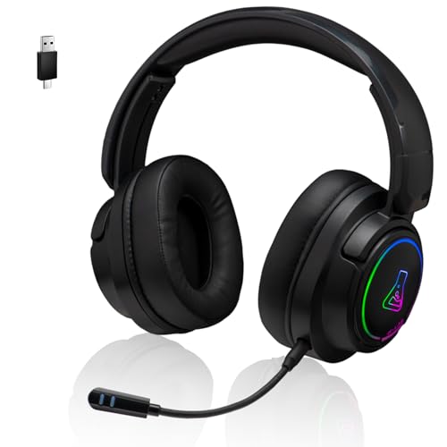 The G-Lab - Korp Iridium - Kabelloses Gaming Headset 2,4 GHz & Bluetooth, Hochwertiger Sound, Abnehmbares Mikrofon, 45H, RGB, Kunstleder-Ohrpolster - Gaming Headset PS5, PS4, PC, Switch, Android, iOS Bild 1