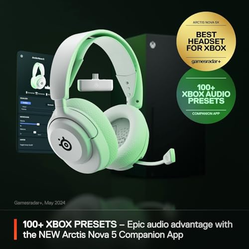 SteelSeries Arctis Nova 5X Wireless Xbox Gaming Headset - Weiß + KontrolFreek FPS Freek Galaxy Black für Xbox One und Xbox Series X Controller Bild 3