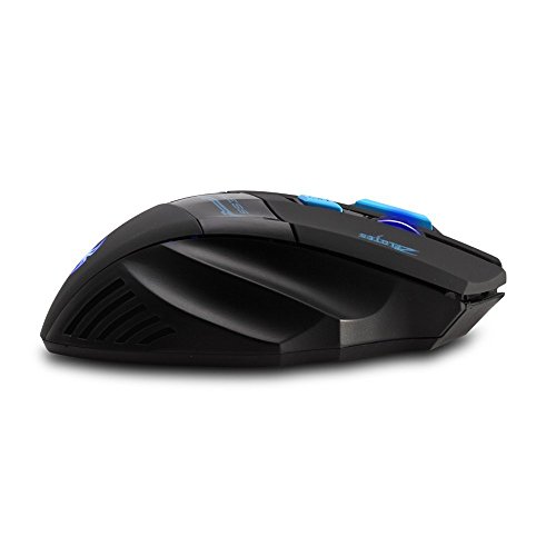 zelotes Kabellose Maus,2400DPI (4 Einstellbare DPI),7 Tasten mit USB-Empfänger,LED Beleuchtung,Gaming Maus Kabellos,Ergonomische Funkmaus für Laptop,PC,Mac,Schwarz Bild 6