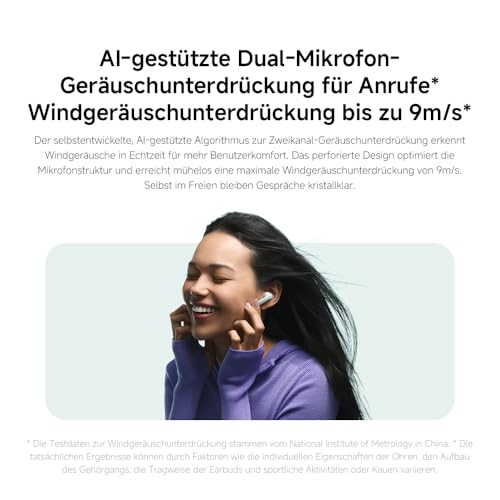 XIAOMI Redmi Buds 6 – Kabellose Bluetooth-In-Ear-Kopfhörer, Dual-Treiber, immersiver Sound, 49 dB aktive Geräuschunterdrückung, bis zu 10h+42h Akkulaufzeit, IP54, Schwarz Bild 6