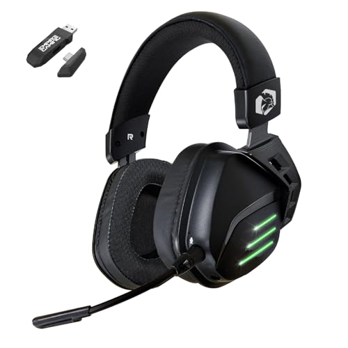 EMPIRE GAMING - EH20 Gaming-Headset kabellos, Wireless, WiFi 2,4 GHz, kabelgebunden, mit abnehmbarem Mikrofon – PC, Spielkonsole, Mac, Switch – Stereo-Surround-Sound 7.1 Bild 1