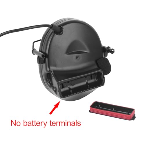 Taktisches Headset mit abnehmbarem Mikrofon und Ohrenschützern für Gaming, Jagd, Schießen, keine Geräuschreduzierung, Helmkompatibel, Schwarz Bild 2