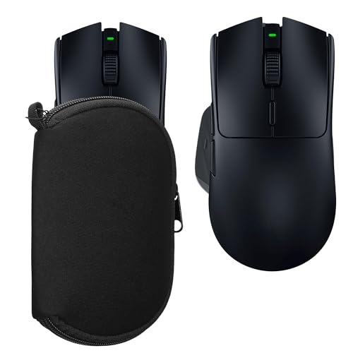 kwmobile Hülle für Razer Viper V3 Pro Hülle - Mouse Case - Neopren Tasche - Schutzhülle für PC Maus - Transporttasche Zubehör - Schwarz Bild 5