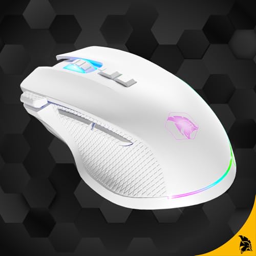 EMPIRE GAMING - W905 Gaming-Maus kabelgebunden – 12800 DPI 1000 Hz – RGB – Ergonomisch – PS4, PS5, Xbox One/Series, PC und Mac – Software inklusive – 8 Programmierbare Tasten (Weiß) Bild 2