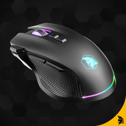 EMPIRE GAMING - W905 Gaming-Maus kabelgebunden – 12800 DPI 1000 Hz – RGB - Ergonomisch – PS4, PS5, Xbox One/Series, PC und Mac – Software inklusive – 8 Programmierbare Tasten (Schwarz) Bild 2