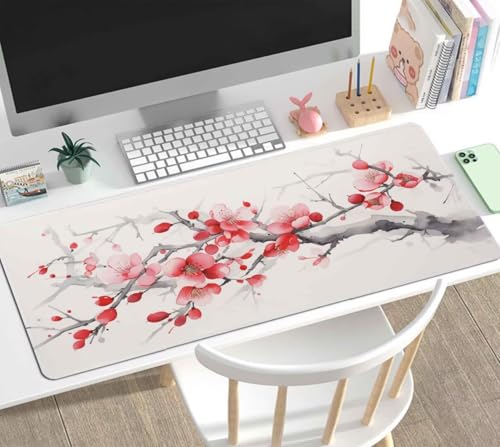Mauspad Gaming Groß 1200x600x4mm Red XXL Mousepad Groß Wassxerdicht Tischunterlage Speed Gaming Maus Tastatur Matte PC Laptop rutschfeste Gummibasis Mouse Mat für Office Home Gamer J-867 Bild 2