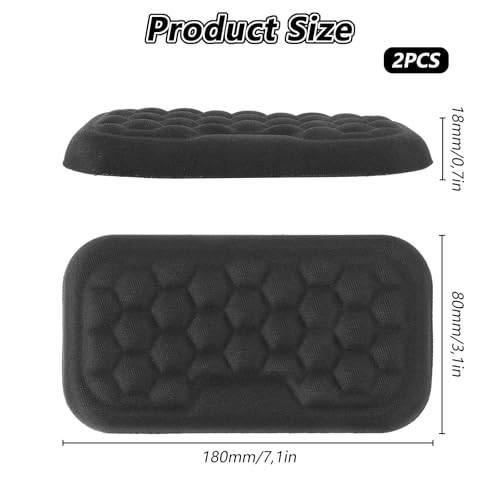 2 Stück Handgelenkauflage Tastatur 150x80MM, Mauspad Mit Gelkissen, Handgelenk Auflage Tastatur mit Memory-Schaum für Gaming, Büro Bild 3