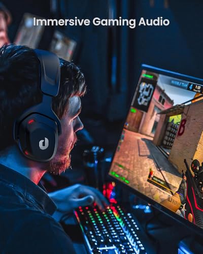 JIMYIU Gaming Headset für PS5 PS4 PC, Kabelgebundenes 3.5mm Gaming Headset Noise Cancelling mit Mikrofon für Xbox One, Xbox Series X|S Schwarz (Verkabelte Version) Bild 5