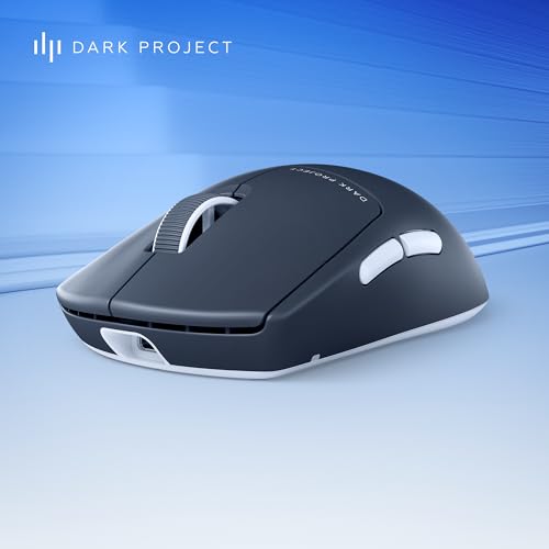 Dark Project Nexus Ultra Wireless Gaming-Maus | Ultra-Leicht mit 51 g | 30K DPI | PixArt PAW3950 | 8K Hz Abtastrate | 6 Programmierbare Tasten | bis zu 120 Stunden Akkulaufzeit | Schwarz/Weiß Bild 2