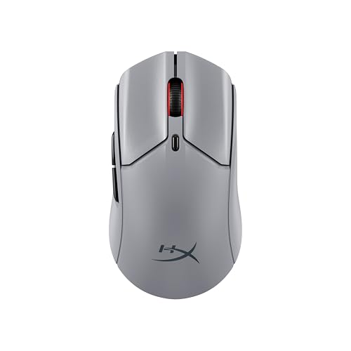 HyperX Pulsefire Haste 2 Pro – 4K Wireless-Gaming-Maus, Ultrapräzises Tracking, Optische HyperX Switches, 26.000 DPI, RGB, Leichtgewicht 61 g, Bis zu 90 Stunden Akkulaufzeit, USB-C, Bluetooth, Grau Bild 1