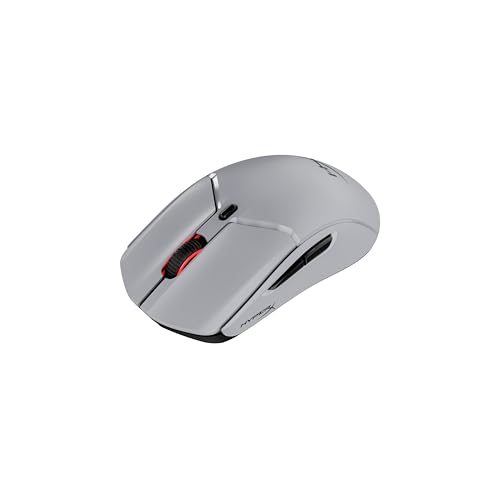 HyperX Pulsefire Haste 2 Pro – 4K Wireless-Gaming-Maus, Ultrapräzises Tracking, Optische HyperX Switches, 26.000 DPI, RGB, Leichtgewicht 61 g, Bis zu 90 Stunden Akkulaufzeit, USB-C, Bluetooth, Grau Bild 2