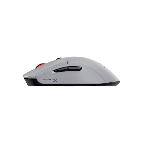 HyperX Pulsefire Haste 2 Pro – 4K Wireless-Gaming-Maus, Ultrapräzises Tracking, Optische HyperX Switches, 26.000 DPI, RGB, Leichtgewicht 61 g, Bis zu 90 Stunden Akkulaufzeit, USB-C, Bluetooth, Grau Bild 3