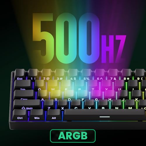MONSGEEK FUN60 Pro Rapid Trigger Gaming-Tastatur, 8K SP Magnetschalter, HE-Tastatur, kabelgebunden, 60% durchscheinendes Schwarz (Glare Magnetschalter, US-QWERTY Layout) Bild 6