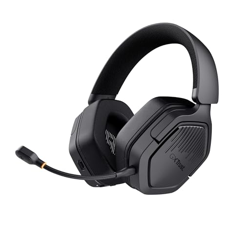 Trust GXT 1493 Ravox Gaming Headset Wireless Bluetooth + 2.4 GHz für PS5 PS4 Switch PC Xbox Mobile, 50mm Treiber, 70H Akkulaufzeit, Over-Ear Kopfhörer Kabellos Bluetooth mit Mikrofon, Schwarz Bild 1