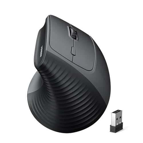 UGREEN 2.4G & Bluetooth Maus Kabellos Vertikale Ergonomische Maus für Windows/Mac OS uzw, 1000/1600/2000/4000 DPI, 6 Tasten (2.4G+BT 5.4) Bild 1