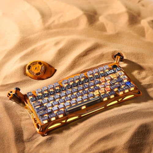 GravaStar Mercury K1 Pro Kabellose Mechanische Gaming Tastatur, 75% Layout aus Aluminium, Hot-Swap RGB Custom Keyboard mit Linearen Switches, Handgefertigte Battle-Worn Yellow Edition Bild 6