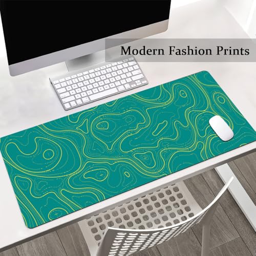 Surwin Gaming Mauspad Groß Multifunktionales Office Mousepad, Mauspad mit Motiv HD-Druck, Laptop Schreibunterlage, Mauspads für Kabellose Maus Computerbüro (400x900mm,Schwarz 3) Bild 2