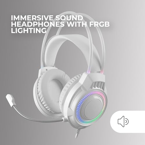 Mars Gaming MCP124PRO, Französisch, Gaming-Combo 4in1, RGB H-Mech-Tastatur mit Handballenauflage, RGB-Maus 3200DPI HUANO-Schalter, FRGB-Headset, Nanotextil-Mauspad 36x26cm, Multiplattform, Weiß Bild 4