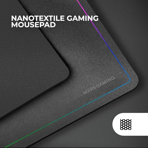 Mars Gaming MCP124PRO, Portugiesisch, Gaming-Combo 4in1, RGB H-Mech-Tastatur mit Handballenauflage, RGB-Maus 3200DPI HUANO-Schalter, FRGB-Headset, Nanotextil-Mauspad 36x26cm, Multiplattform, Schwarz Bild 5