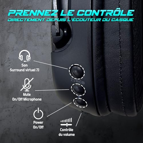 SPIRIT OF GAMER - XPERT H1200, Kabelloser Bluetooth Gaming Kopfhörer mit Mikrofon Bild 6