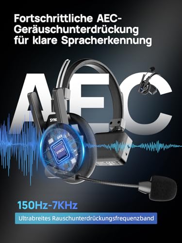 Moman Wireless Intercom Headset, XTALK XPRO5 2.4GHz 24H 500M Vollduplex Kabelloses Kommunikationssystem für Film Produktion(5 PCS) Bild 4