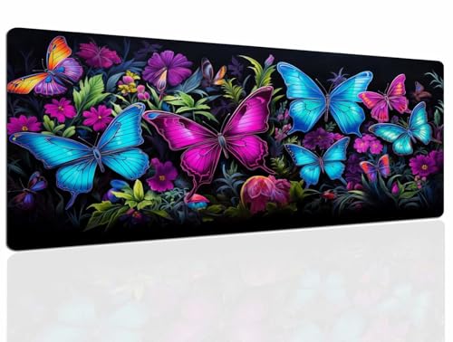 Mauspad Lila Gaming Mousepad XXL Mauspad Gaming 1400x800, Mousepads Wasserdicht Mauspads Anti-Rutsch, Schreibtischunterlage Mousepad Groß Mouse Maus Pad Mat, Gaming Desk Pad, Büro Deskmat 968 Bild 1