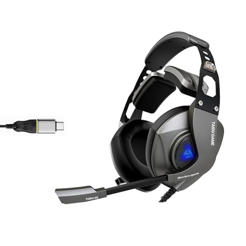 USB-Gaming-Headsets mit Mikrofon mit Farblicht, verstellbare Over-Ear-Kopfhörer mit Soundsteuerung Bild 1