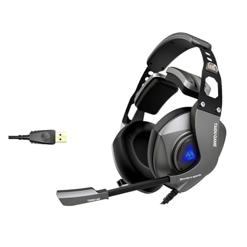 USB-Gaming-Headsets mit Mikrofon mit Farblicht, verstellbare Over-Ear-Kopfhörer mit Soundsteuerung Bild 7