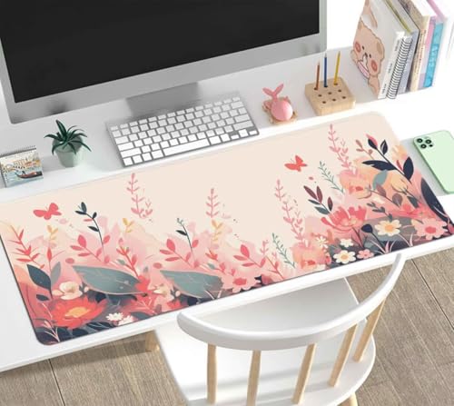 Mauspad Gaming Groß 1200x600x4mm Spring XXL Mousepad Groß Wassxerdicht Tischunterlage Speed Gaming Maus Tastatur Matte PC Laptop rutschfeste Gummibasis Mouse Mat für Office Home Gamer J-978 Bild 2