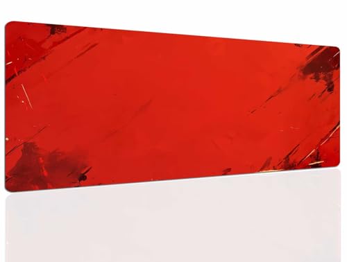 Mauspad Red Gaming Mousepad XXL Mauspad Gaming 1400x800, Mousepads Wasserdicht Mauspads Anti-Rutsch, Schreibtischunterlage Mousepad Groß Mouse Maus Pad Mat, Gaming Desk Pad, Büro Deskmat 998 Bild 1