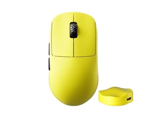 SCYROX V8 Gelb 2,4 GHz drahtlos, kompatibel mit 8K, ultraleicht, 36 g, optischer Schalter, Pixart 3950 Sensor, 8.000 Hz Polling-Rate, 8K-Dongle enthalten, hohe Leistung, Gamingmaus Bild 6