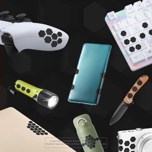 Asixxsix Telefon-Griffband, 10 Pcs Acryl Maus Grip Tape Sechseck Form Telefon Grip Aufkleber schweißabsorbierend Anti-Rutsch-Controller Gr ip Ta pe für Tele fon Maus Laptop Tablet Gaming Case Bild 3