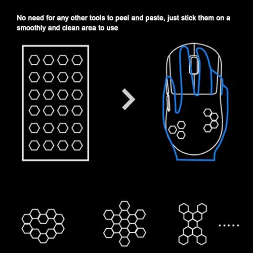 Asixxsix Telefon-Griffband, 10 Pcs Acryl Maus Grip Tape Sechseck Form Telefon Grip Aufkleber schweißabsorbierend Anti-Rutsch-Controller Gr ip Ta pe für Tele fon Maus Laptop Tablet Gaming Case Bild 4