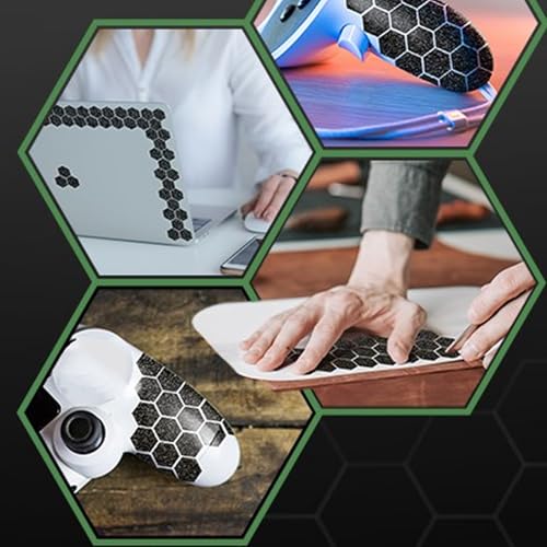 Asixxsix Telefon-Griffband, 10 Pcs Acryl Maus Grip Tape Sechseck Form Telefon Grip Aufkleber schweißabsorbierend Anti-Rutsch-Controller Gr ip Ta pe für Tele fon Maus Laptop Tablet Gaming Case Bild 5