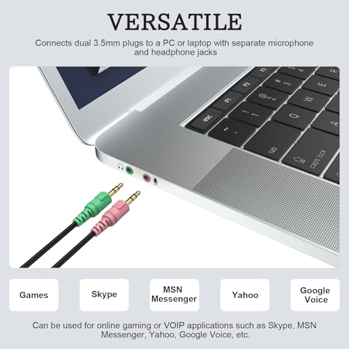 Zosvoses GSP 500 Ersatzkabel kompatibel mit SENNHEISER Game ONE, Game Zero, PC 373D, GSP 350, GSP 500, GSP 600, GSP 670, G4ME ONE, G4ME Zero Gaming Headset, 2,0 m Bild 5