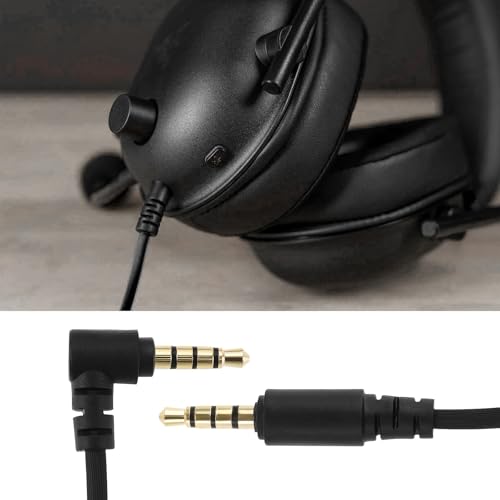 Create idea 1PC 3,5mm Abgewinkelter Stecker auf 3,5mm Gerader Stecker Audiokabel Kompatibel mit Razer BlackShark V2 Pro Kompatibel mit Razer Nari Ultimated 7.1 Surround Sound Gaming-Headset Bild 2