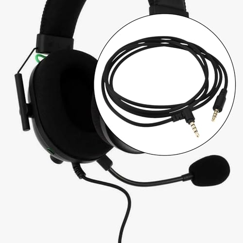 Create idea 1PC 3,5mm Abgewinkelter Stecker auf 3,5mm Gerader Stecker Audiokabel Kompatibel mit Razer BlackShark V2 Pro Kompatibel mit Razer Nari Ultimated 7.1 Surround Sound Gaming-Headset Bild 3