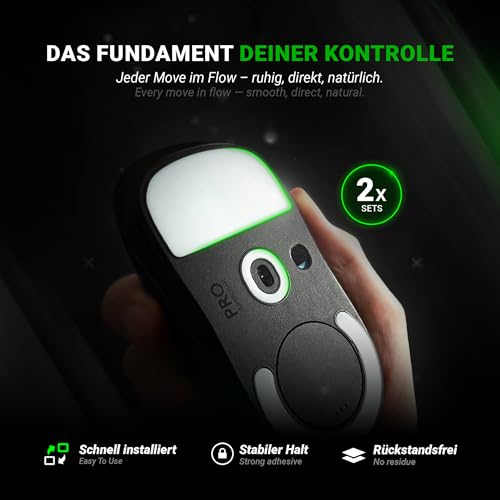 SensoryBoost FPS Glides (2er Set) kompatibel mit Roccat Kone XP, Pro - Ultra Präzise, Mehr Kontrolle, Selbstpolierend - PTFE - Ersatz-Mausfüße, Skates - Gaming Maus Upgrade Zubehör Bild 3