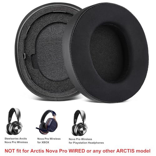 Ersatz-Ohrpolster für SteelSeries Arctis Nova Pro Wireless, Kühlgel-Ohrpolster für Nova Pro Wireless Kopfhörer Zubehör (Nicht kompatibel mit Pro Wired) - Schwarz Bild 2