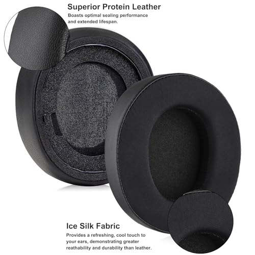 Ersatz-Ohrpolster für SteelSeries Arctis Nova Pro Wireless, Kühlgel-Ohrpolster für Nova Pro Wireless Kopfhörer Zubehör (Nicht kompatibel mit Pro Wired) - Schwarz Bild 3