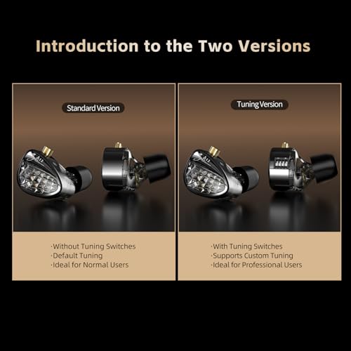KINBOOFI KZ ZA12 In-Ear-Kopfhörer, 2DD und 4BA Hybrid-In-Ear-Monitore, 4-stufiger Tuning-Schalter, IEM-Kopfhörer, leistungsstarker bassbetriebener Sound, geräuschisolierende kabelgebundene Kopfhörer Bild 2