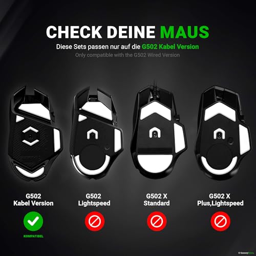 SensoryBoost HPS Glides (2er Set) kompatibel mit Logitech G502 (Kabel Version) - Balance aus Speed & Kontrolle – Abgerundet & Langlebig - PTFE - Ersatz-Mausfüße, Skates – Gaming Maus Upgrade Zubehör Bild 2