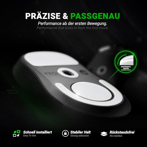 SensoryBoost HPS Glides (2er Set) kompatibel mit Logitech G502 (Kabel Version) - Balance aus Speed & Kontrolle – Abgerundet & Langlebig - PTFE - Ersatz-Mausfüße, Skates – Gaming Maus Upgrade Zubehör Bild 4