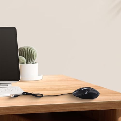 ReachMall Optische Gaming-Maus mit USB-Kabel, ergonomisches Design und 1600 DPI-Sensor für Komfort und Kontrolle, Schwarz Bild 4
