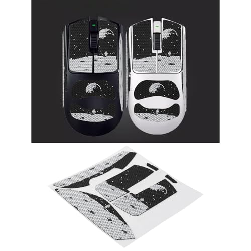 EMSea Rutschfeste Maus-Griptape-Aufkleber, kompatibel mit Razer, kompatibel mit Viper V3 Pro, für verbesserte Gaming-Präzision, vorgeschnittene und schweißbeständige Haut, Erdmuster, 2 Stück Bild 2