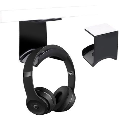 2 Stück Headset Halter Kopfhörer Halterung Headset Halterung für Mehrere Geräte Schreibtisch Tisch Wand, Tisch, Gaming Headphones Platzsparend & rutschfest Bild 1