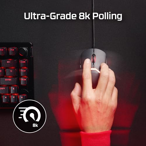 HyperX Pulsefire Saga Gaming Maus – Modulare Gaming-Maus, bis zu 26.000 DPI, 8K Polling Rate, HyperX Optical Switches, RGB-Beleuchtung, Leichtgewicht 69g, kompatibel mit PC, PS5 & Xbox, Schwarz Bild 6
