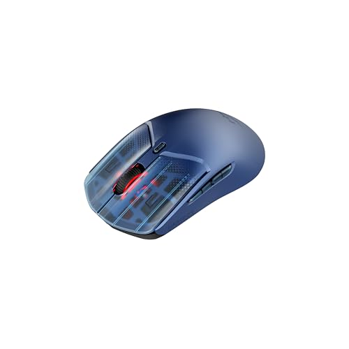 HyperX Pulsefire Haste 2 S Kabellose Gaming-Maus, Magnesiumgehäuse, Ultra-leicht, 64 g, Akku 120 h, Glass Skates, 26 K Sensor, Blau Bild 2