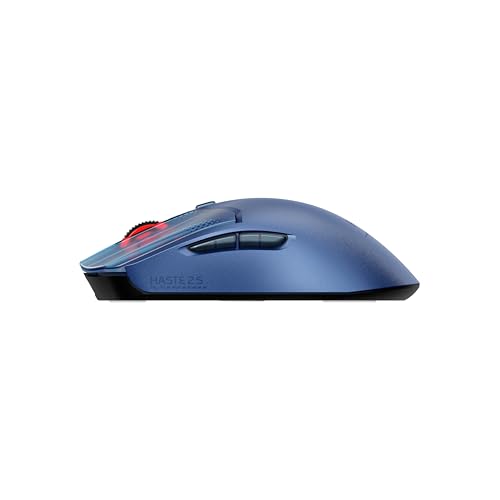 HyperX Pulsefire Haste 2 S Kabellose Gaming-Maus, Magnesiumgehäuse, Ultra-leicht, 64 g, Akku 120 h, Glass Skates, 26 K Sensor, Blau Bild 3