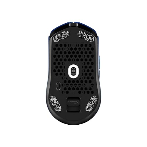 HyperX Pulsefire Haste 2 S Kabellose Gaming-Maus, Magnesiumgehäuse, Ultra-leicht, 64 g, Akku 120 h, Glass Skates, 26 K Sensor, Blau Bild 4